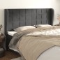 Testiera ad Orecchio Nera 163x23x118/128 cm in Velluto Testiera ad Orecchio Nera 163x23x118/128 cm in Velluto