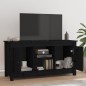 Mobile Porta TV Nero 103x36,5x52 cm in Legno Massello di Pino Mobile Porta TV Nero 103x36,5x52 cm in Legno Massello di Pino