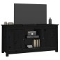 Mobile Porta TV Nero 103x36,5x52 cm in Legno Massello di Pino Mobile Porta TV Nero 103x36,5x52 cm in Legno Massello di Pino