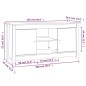 Mobile Porta TV Nero 103x36,5x52 cm in Legno Massello di Pino Mobile Porta TV Nero 103x36,5x52 cm in Legno Massello di Pino