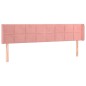 Testiera ad Orecchio Rosa 163x16x78/88 cm in Velluto