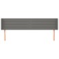 Testiera ad Orecchio Grigio Scuro 163x16x78/88 cm in Tessuto Testiera ad Orecchio Grigio Scuro 163x16x78/88 cm in Tessuto