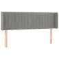Testiera ad Orecchio Grigio Chiaro 147x16x78/88 cm in Velluto Testiera ad Orecchio Grigio Chiaro 147x16x78/88 cm in Velluto