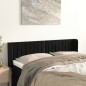 Testiera ad Orecchio Nera 147x16x78/88 cm in Velluto Testiera ad Orecchio Nera 147x16x78/88 cm in Velluto