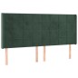 Testiera ad Orecchio Verde Scuro 183x16x118/128 cm in Velluto Testiera ad Orecchio Verde Scuro 183x16x118/128 cm in Velluto