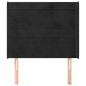 Testiera ad Orecchio Nera 83x16x118/128 cm in Velluto Testiera ad Orecchio Nera 83x16x118/128 cm in Velluto