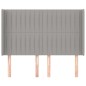Testiera ad Orecchio Grigio Chiaro 147x16x118/128 cm in Tessuto Testiera ad Orecchio Grigio Chiaro 147x16x118/128 cm in Tessuto