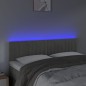 Testiera a LED Grigio Chiaro 144x5x78/88 cm in Velluto Testiera a LED Grigio Chiaro 144x5x78/88 cm in Velluto