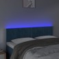 Testiera a LED Blu Scuro 144x5x78/88 cm in Velluto Testiera a LED Blu Scuro 144x5x78/88 cm in Velluto