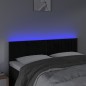Testiera a LED Nera 144x5x78/88 cm in Velluto Testiera a LED Nera 144x5x78/88 cm in Velluto