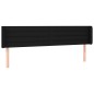Testiera a LED Nera 163x16x78/88 cm in Tessuto Testiera a LED Nera 163x16x78/88 cm in Tessuto