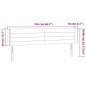 Testiera a LED Nera 163x16x78/88 cm in Tessuto Testiera a LED Nera 163x16x78/88 cm in Tessuto