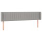 Testiera a LED Grigio Chiaro 163x16x78/88 cm in Tessuto Testiera a LED Grigio Chiaro 163x16x78/88 cm in Tessuto