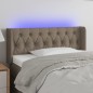 Testiera a LED Tortora 103x16x78/88 cm in Tessuto Testiera a LED Tortora 103x16x78/88 cm in Tessuto