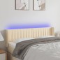 Testiera a LED Crema 147x16x78/88 cm in Tessuto Testiera a LED Crema 147x16x78/88 cm in Tessuto