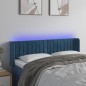 Testiera a LED Blu Scuro 147x16x78/88 cm in Velluto Testiera a LED Blu Scuro 147x16x78/88 cm in Velluto