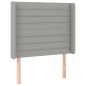 Testiera a LED Grigio Chiaro 83x16x118/128 cm in Tessuto Testiera a LED Grigio Chiaro 83x16x118/128 cm in Tessuto