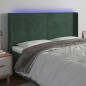 Testiera a LED Verde Scuro 163x16x118/128 cm in Velluto Testiera a LED Verde Scuro 163x16x118/128 cm in Velluto