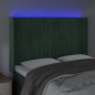 Testiera a LED Verde Scuro 147x16x118/128 cm in Velluto Testiera a LED Verde Scuro 147x16x118/128 cm in Velluto