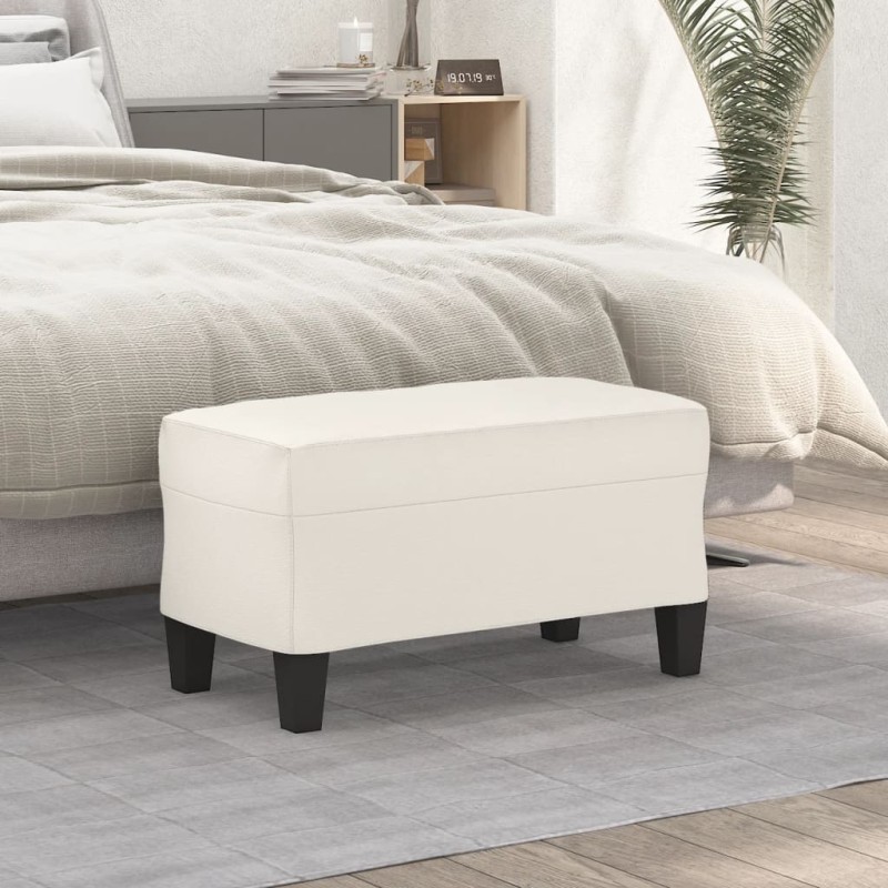 Panca Crema 70x35x41 cm in Similpelle Panca Crema 70x35x41 cm in Similpelle