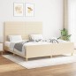 Giroletto con Testiera Crema 160x200 cm in Tessuto Giroletto con Testiera Crema 160x200 cm in Tessuto