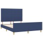 Giroletto con Testiera Blu 140x190 cm in Tessuto Giroletto con Testiera Blu 140x190 cm in Tessuto