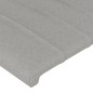 Giroletto con Testiera Grigio Chiaro 200x200 cm in Tessuto Giroletto con Testiera Grigio Chiaro 200x200 cm in Tessuto