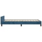 Giroletto con Testiera Blu Scuro 80x200 cm in Velluto Giroletto con Testiera Blu Scuro 80x200 cm in Velluto