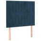 Testiere 2 pz Blu Scuro 100x5x78/88 cm in Velluto Testiere 2 pz Blu Scuro 100x5x78/88 cm in Velluto