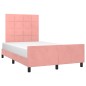 Giroletto con Testiera Rosa 120x200 cm in Velluto Giroletto con Testiera Rosa 120x200 cm in Velluto