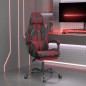 Sedia Gaming Girevole Poggiapiedi Nero e Rosso Vino Similpelle Sedia Gaming Girevole Poggiapiedi Nero e Rosso Vino Similpelle