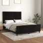Giroletto con Testiera Nero 140x190 cm in Velluto Giroletto con Testiera Nero 140x190 cm in Velluto
