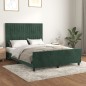Giroletto con Testiera Verde Scuro 140x200 cm in Velluto Giroletto con Testiera Verde Scuro 140x200 cm in Velluto