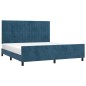 Giroletto con Testiera Blu Scuro 160x200 cm in Velluto Giroletto con Testiera Blu Scuro 160x200 cm in Velluto