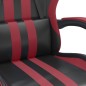 Sedia Gaming Girevole Poggiapiedi Nero e Rosso Vino Similpelle Sedia Gaming Girevole Poggiapiedi Nero e Rosso Vino Similpelle
