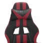 Sedia Gaming Girevole Poggiapiedi Nero e Rosso Vino Similpelle Sedia Gaming Girevole Poggiapiedi Nero e Rosso Vino Similpelle