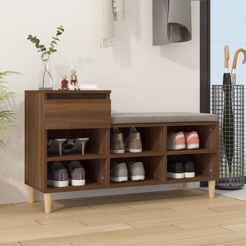 Scarpiera Rovere Marrone 102x36x60 cm in Legno Multistrato Scarpiera Rovere Marrone 102x36x60 cm in Legno Multistrato