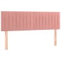 Giroletto a Molle con Materasso Rosa 140x190 cm in Velluto