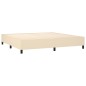 Giroletto a Molle con Materasso Crema 200x200 cm in Tessuto