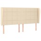 Giroletto a Molle con Materasso Crema 200x200 cm in Tessuto
