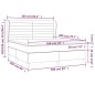 Giroletto a Molle con Materasso Blu 160x200 cm in Tessuto