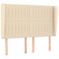 Giroletto a Molle con Materasso Crema 140x19 cm in Tessuto