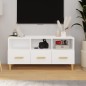 Mobile Porta TV Bianco Lucido 102x36x50 cm in Legno Multistrato Mobile Porta TV Bianco Lucido 102x36x50 cm in Legno Multistrato
