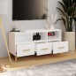 Mobile Porta TV Bianco Lucido 102x36x50 cm in Legno Multistrato Mobile Porta TV Bianco Lucido 102x36x50 cm in Legno Multistrato