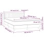 Giroletto a Molle con Materasso Blu Scuro 140x200 cm in Velluto