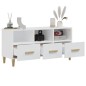 Mobile Porta TV Bianco Lucido 102x36x50 cm in Legno Multistrato Mobile Porta TV Bianco Lucido 102x36x50 cm in Legno Multistrato