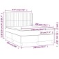 Giroletto a Molle con Materasso Grigio Scuro 140x200cm Tessuto