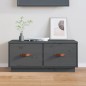 Mobile Porta TV Grigio 80x34x35 cm in Legno Massello di Pino Mobile Porta TV Grigio 80x34x35 cm in Legno Massello di Pino
