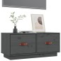 Mobile Porta TV Grigio 80x34x35 cm in Legno Massello di Pino Mobile Porta TV Grigio 80x34x35 cm in Legno Massello di Pino