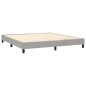 Letto a Molle Materasso e LED Grigio Chiaro 160x200 cm Tessuto Letto a Molle Materasso e LED Grigio Chiaro 160x200 cm Tessuto